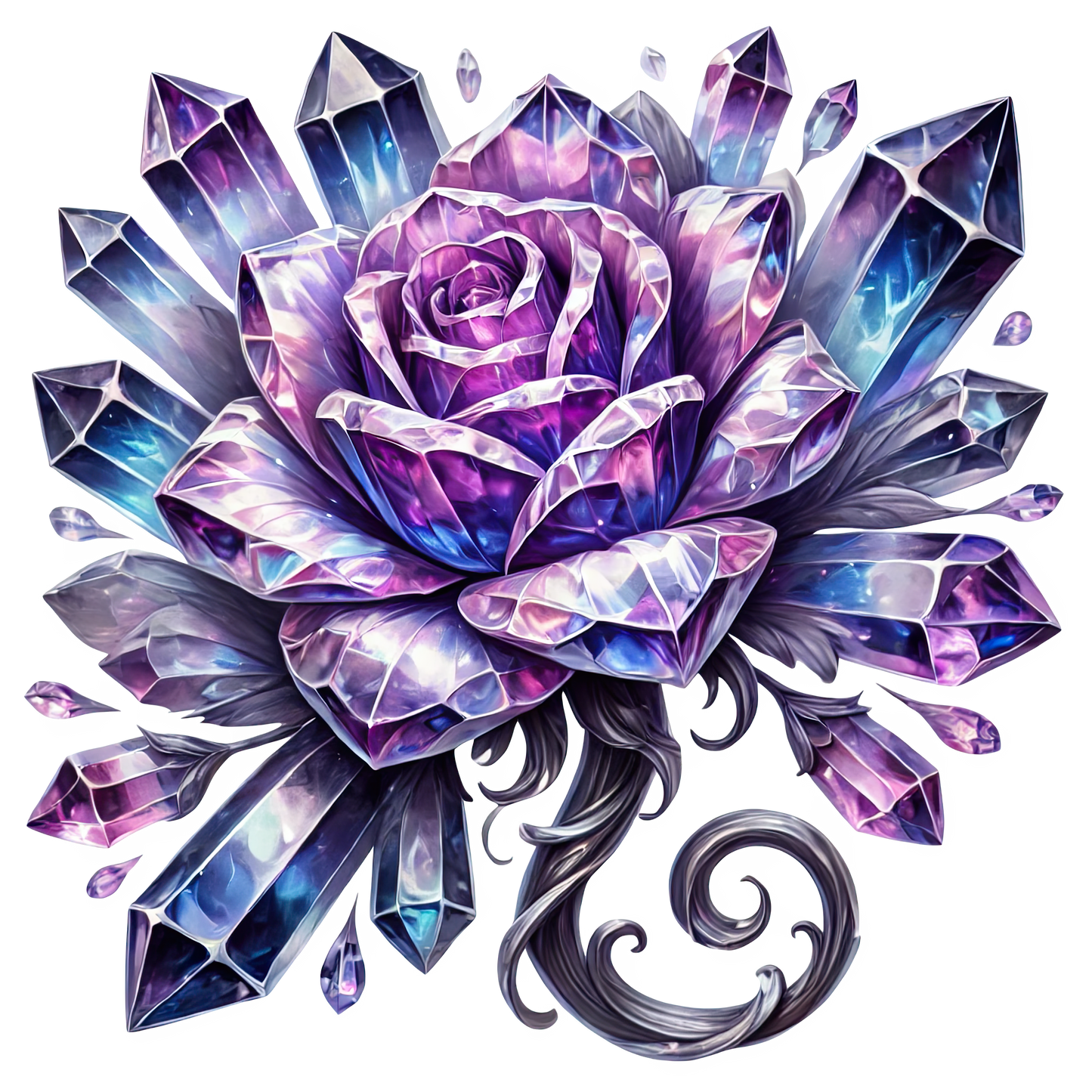 Fantasy Roses (24 Styles) 2  inch uv dtf Decals