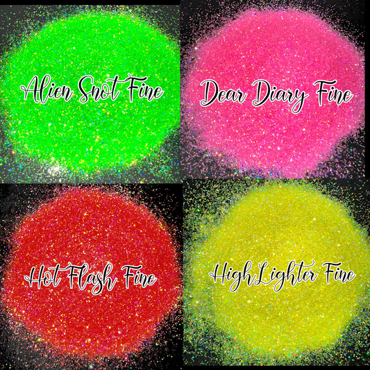 90s Party Bundle (8 oz) Fine Holographic Neons