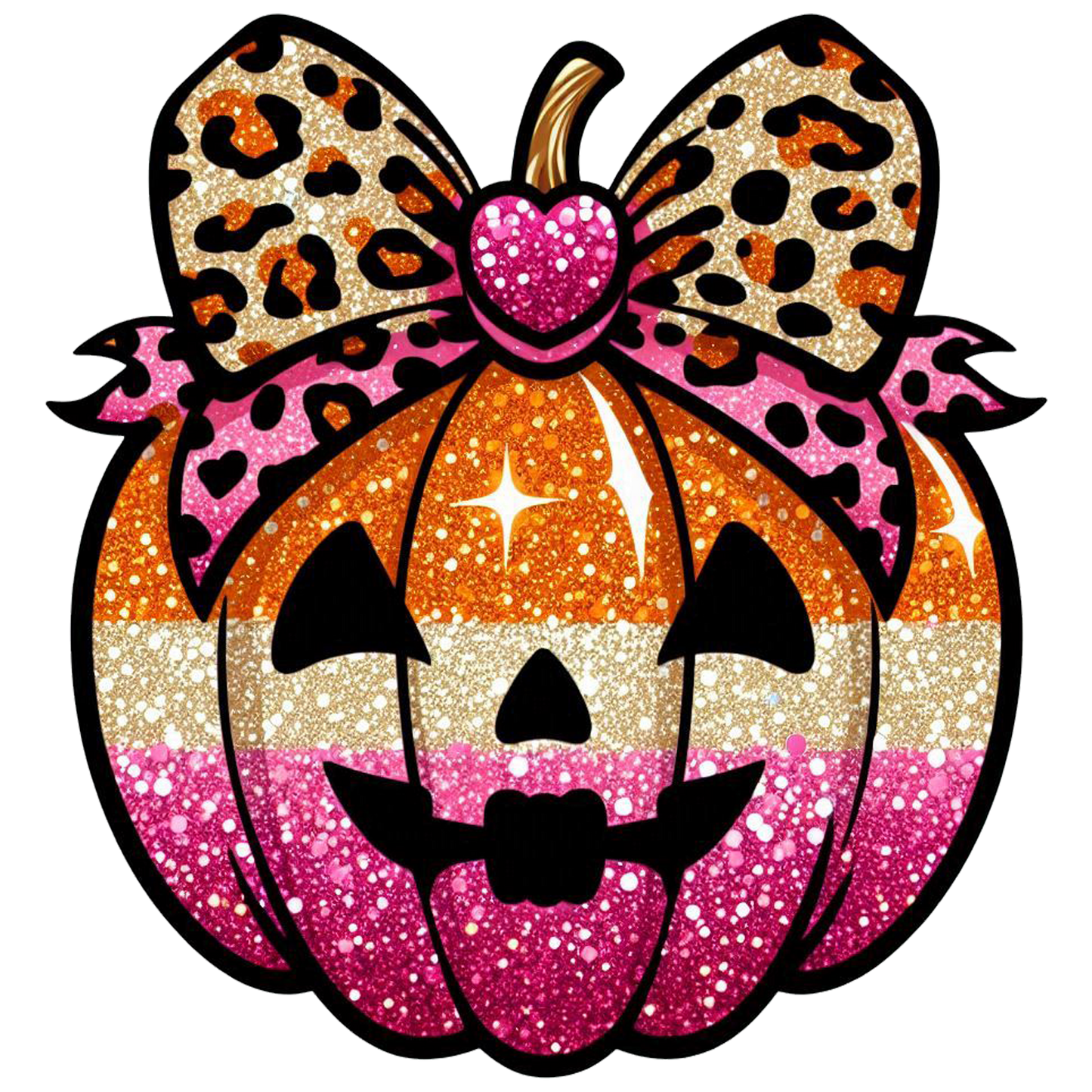 Girly Pumpkin UV DTF Decal