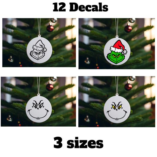 Ornament Face UV DTF Decal bundle