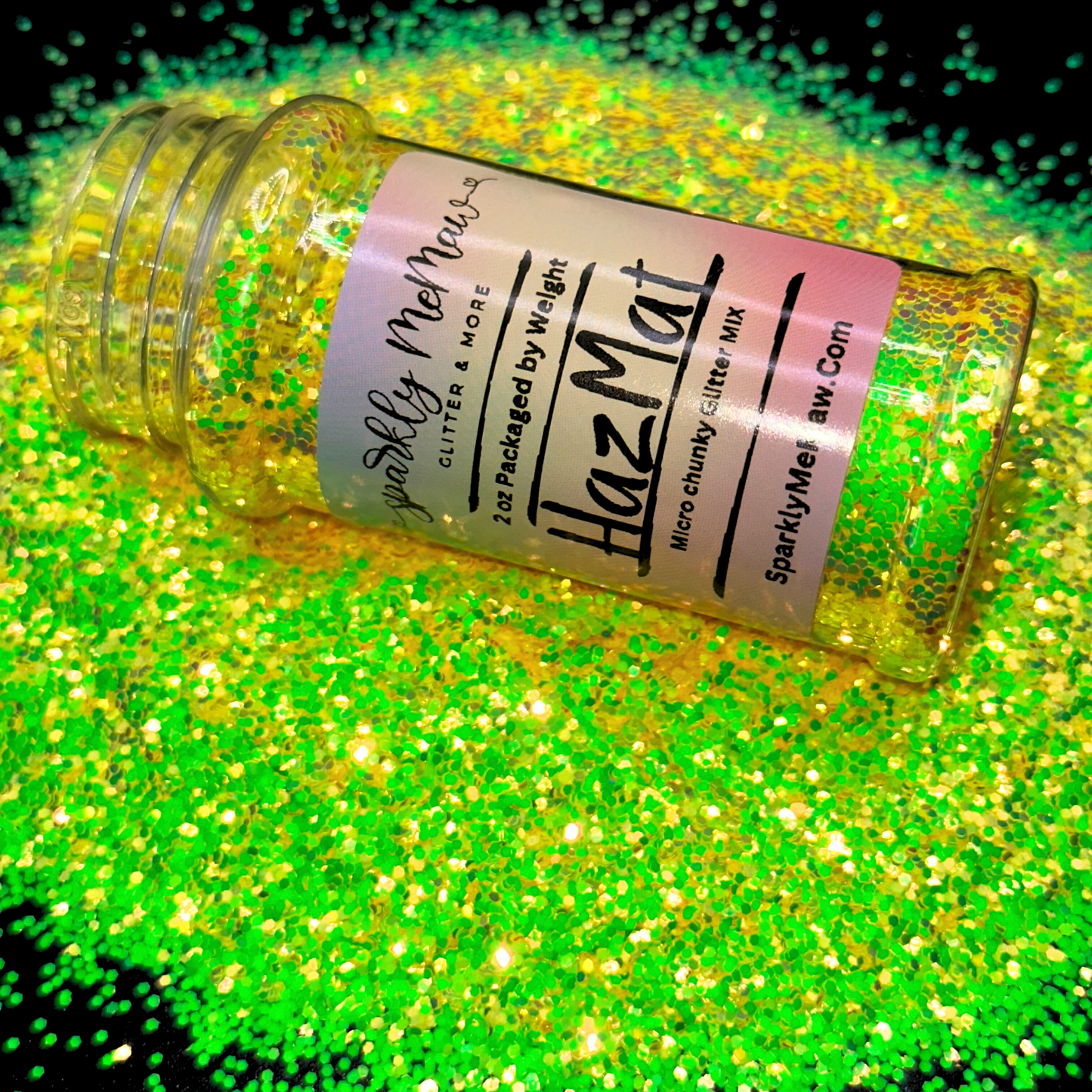 HazMat Mini Chunky Glitter (yellow/Green Shift)