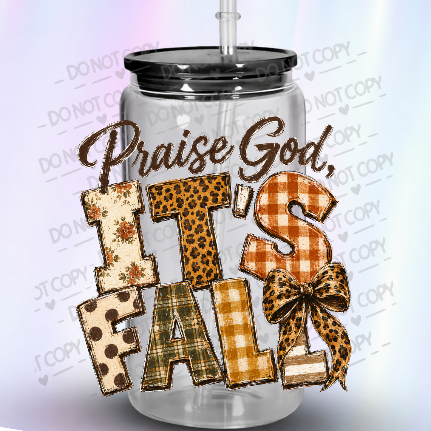 Praise God It's Fall UV DTF Decal