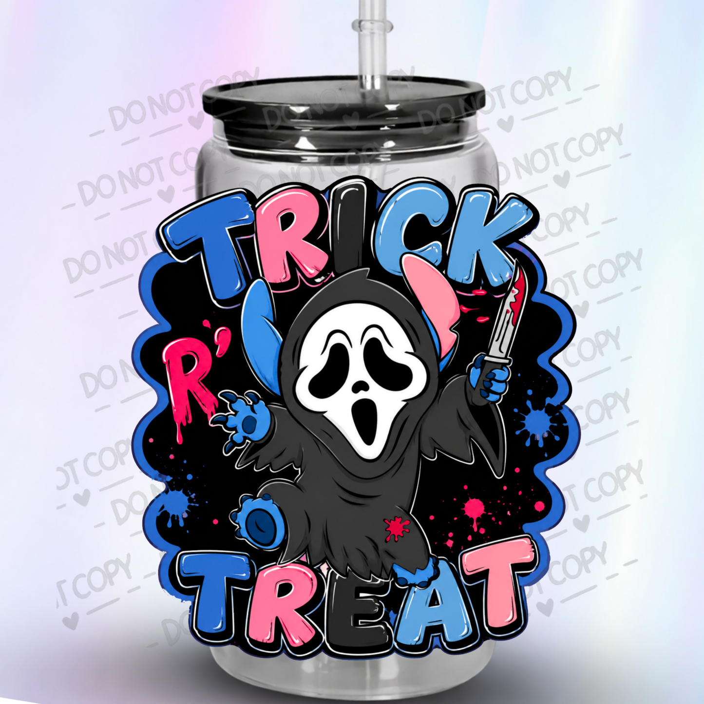 Ghostface Trick R Treat UV DTF Decal