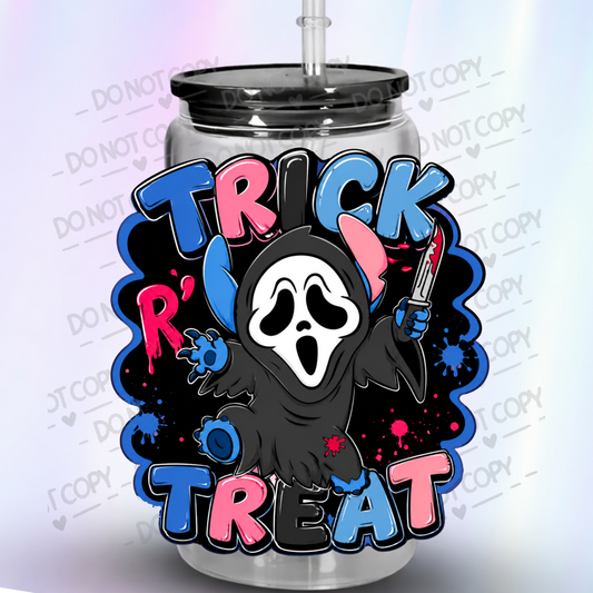 Ghostface Trick R Treat UV DTF Decal