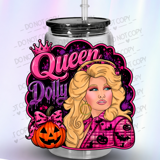 Queen Dolly Halloween UV DTF Decal
