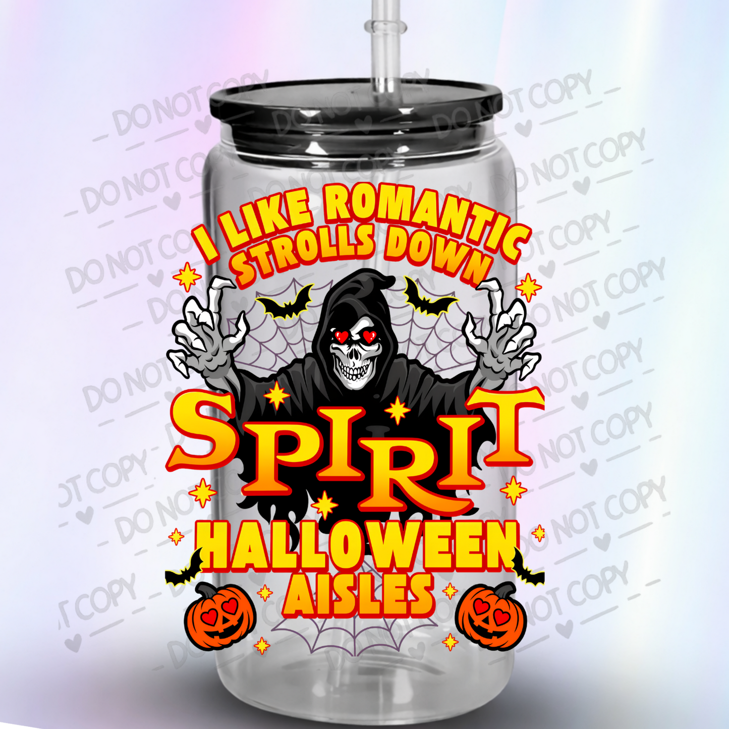 I Like Romantic Strolls Grim Reaper Halloween Spirit Aisles UV DTF Decal