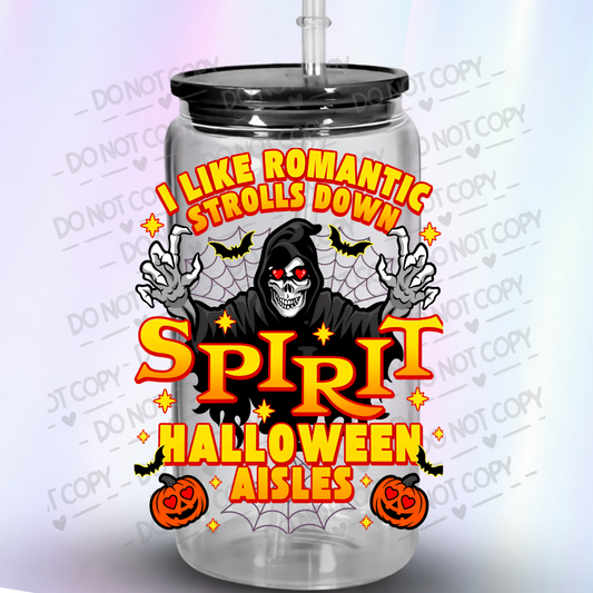 I Like Romantic Strolls Grim Reaper Halloween Spirit Aisles UV DTF Decal