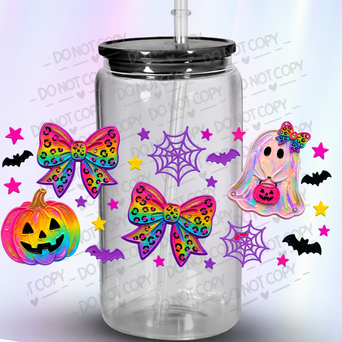 Iridescent ghost and bows wrap