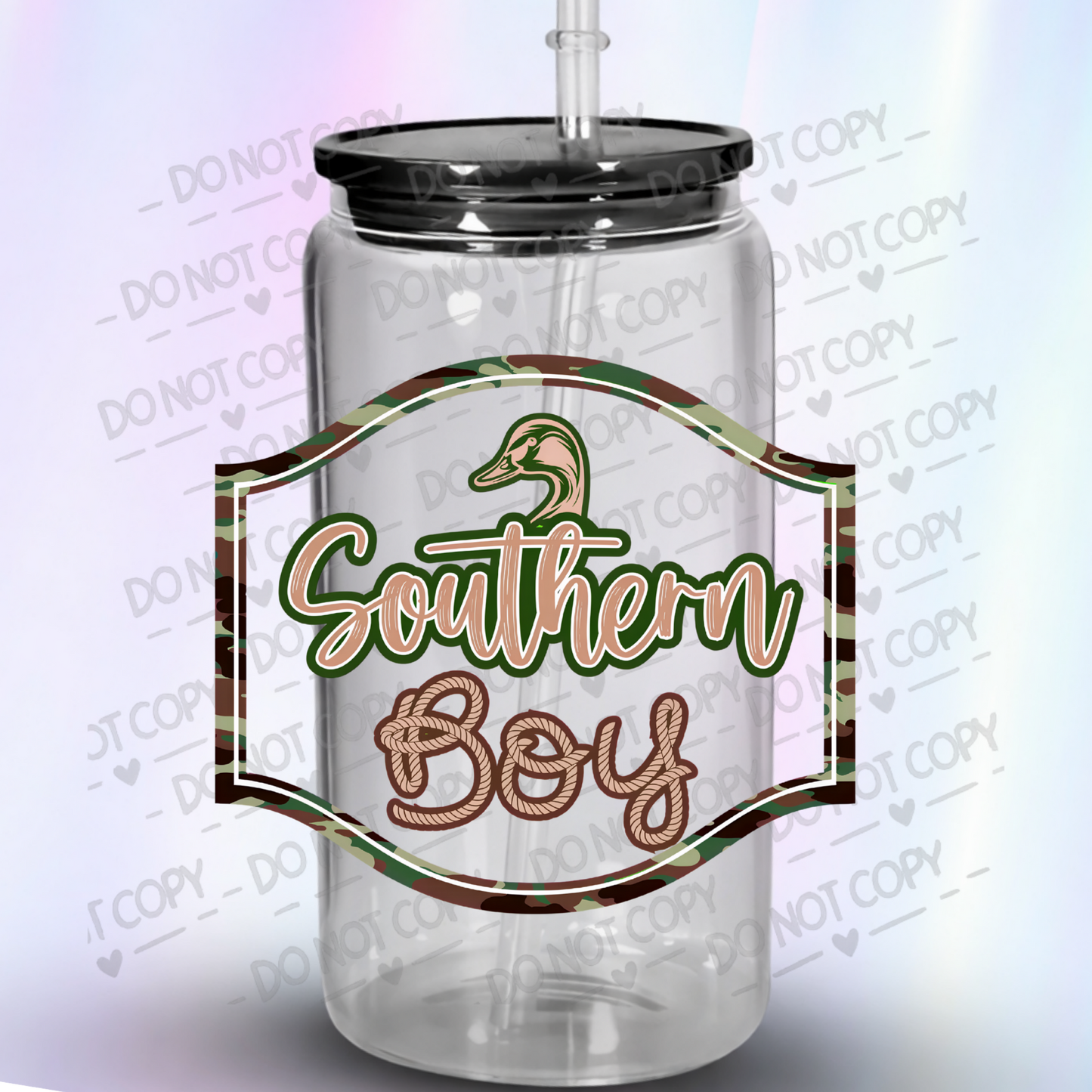 Southern Boy Camo Duck UV DTF Decal