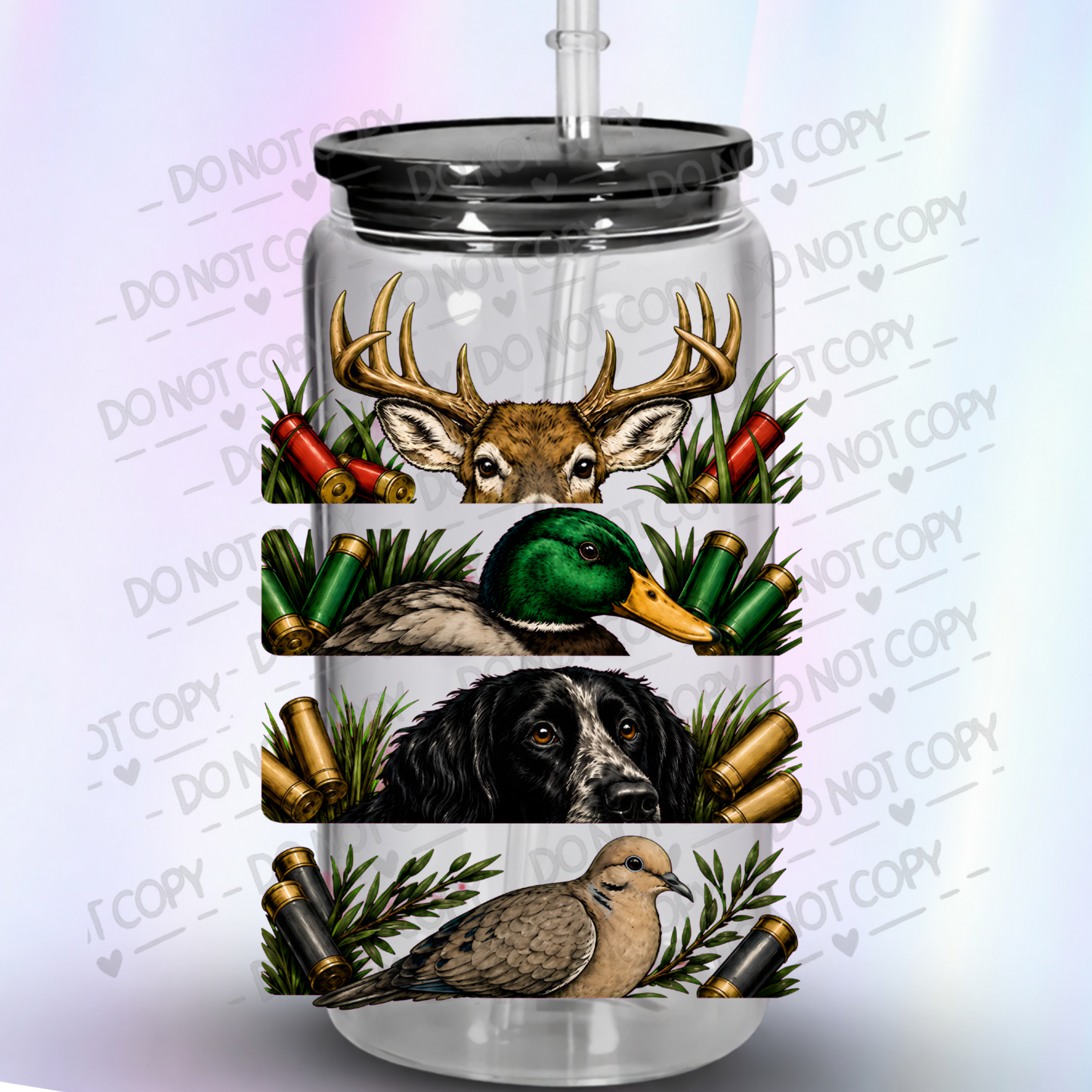 Hunting Wildlife Four Panel UV DTF Decal