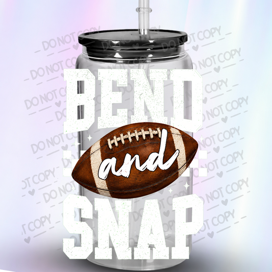 Distressed Football "And" Script UV DTF Decal