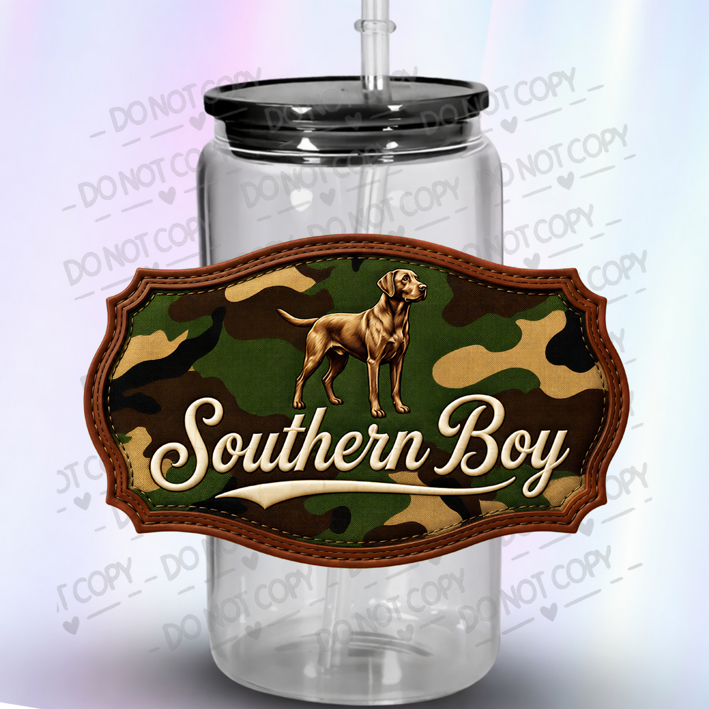 Southern Boy Camo Lab UV DTF Decal