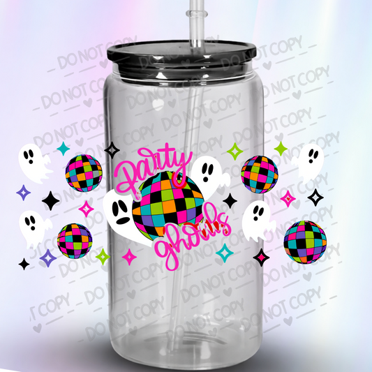 Party Ghouls Disco Halloween UV DTF Wrap