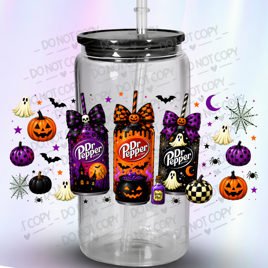 Halloween Dr Pepper Cans UV DTF Wrap