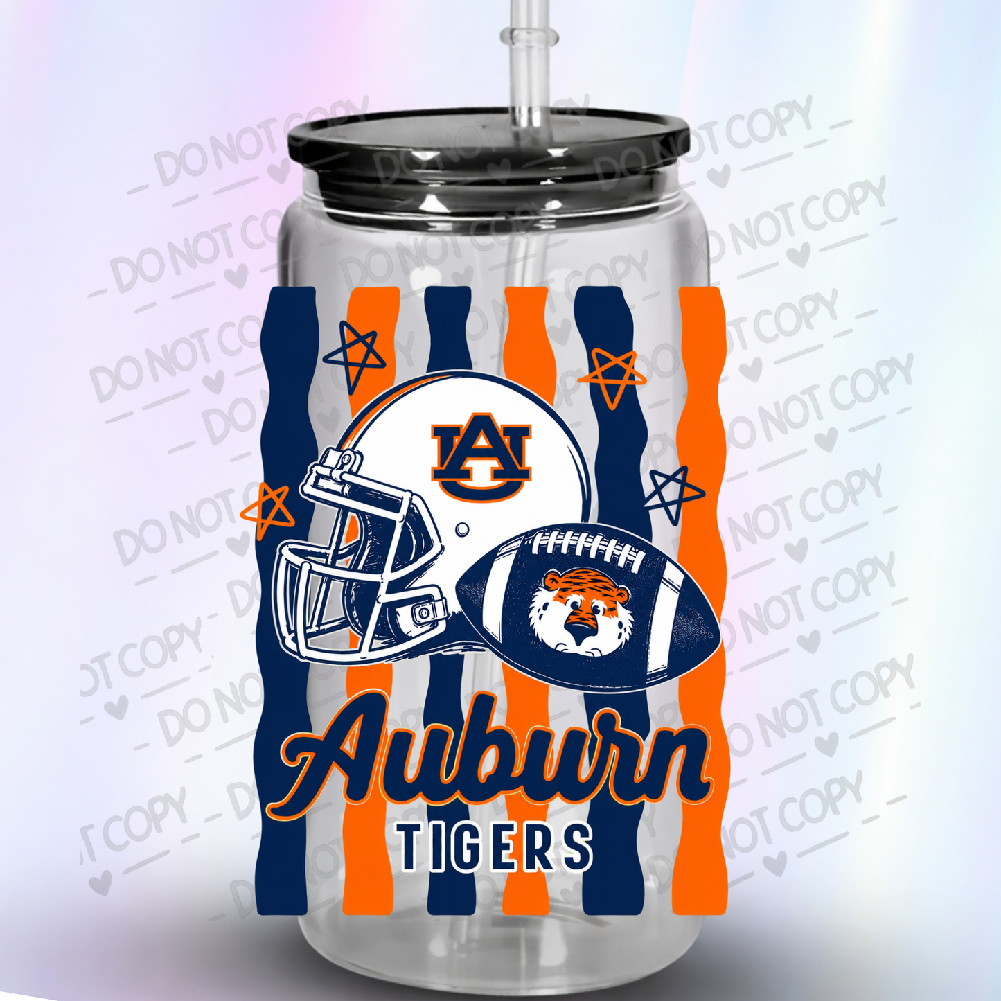 Auburn Tigers Football Helmet UV DTF Decal
