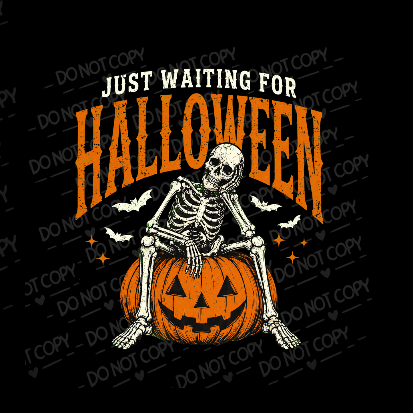 Just Waiting For Halloween UV DTF Decal