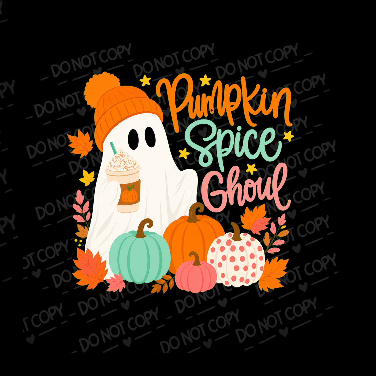 Pumpkin Spice Ghoul UV DTF Decal