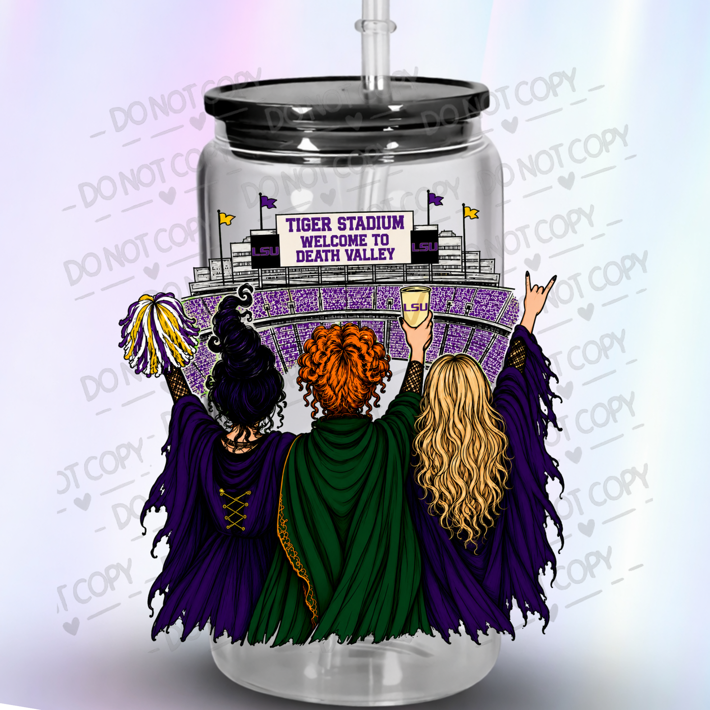 Sanderson Sisters LSU Tiger Stadium UV DTF Decal