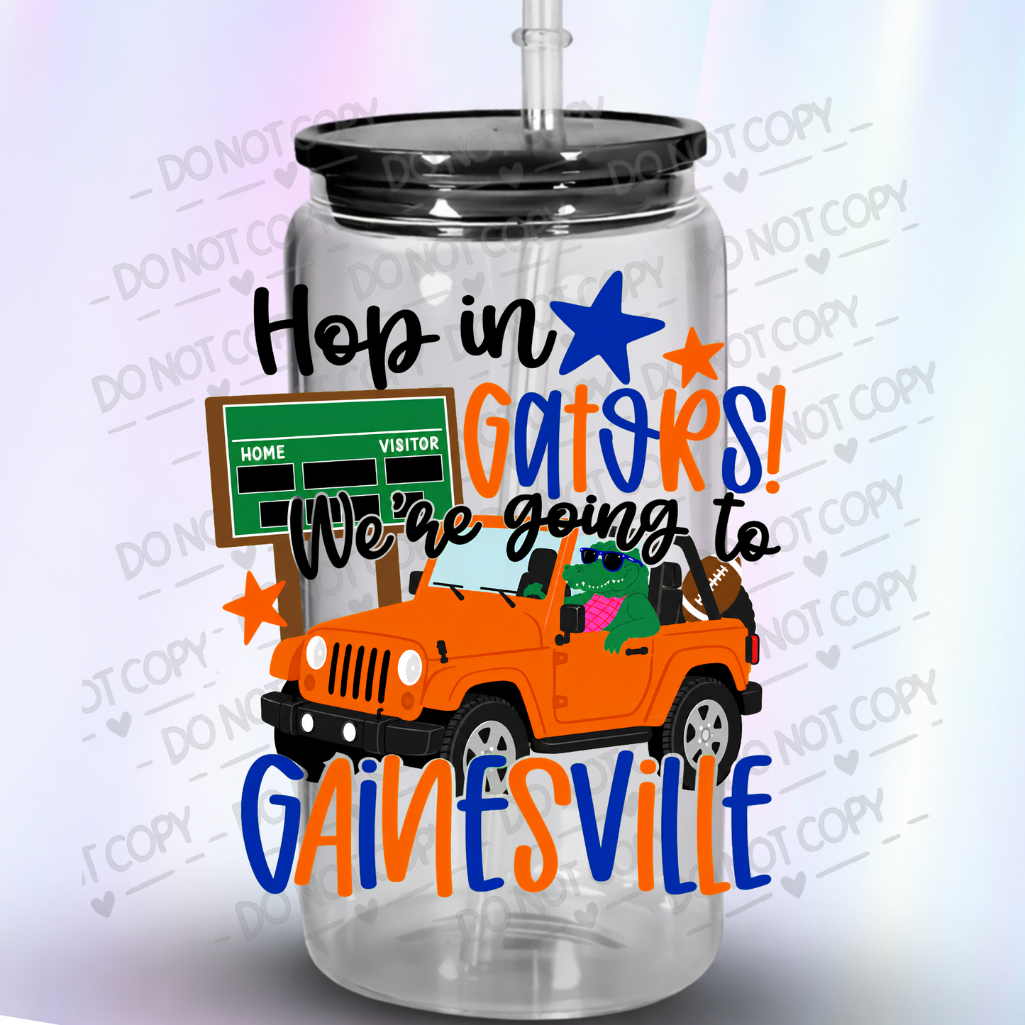 Hop In Gators Gainesville UV DTF Decal