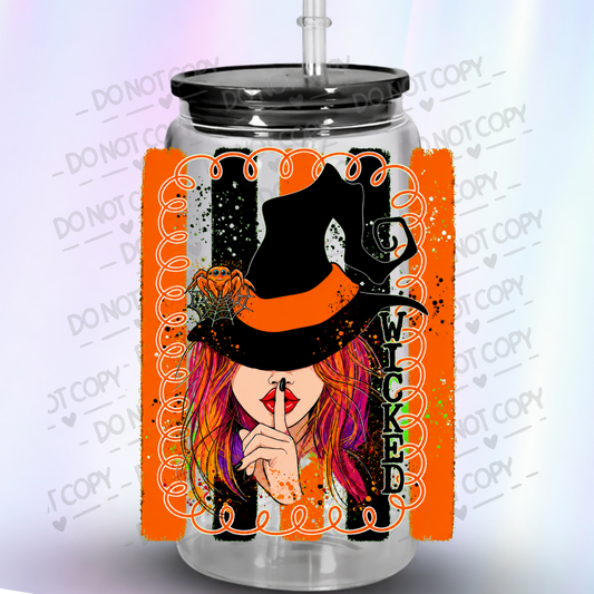 Wicked Witch Shh Halloween UV DTF Decal