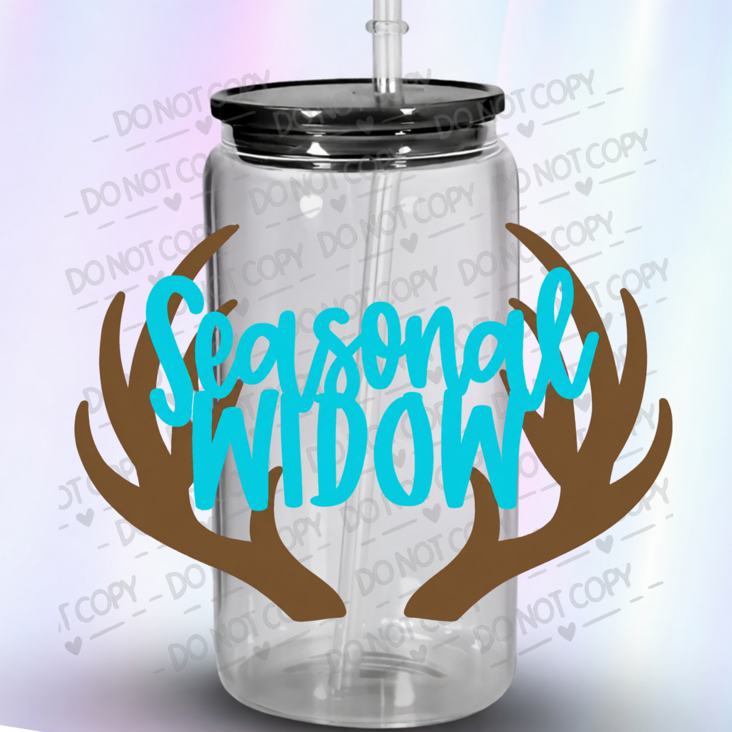 Seasonal Widow Antlers UV DTF Decal