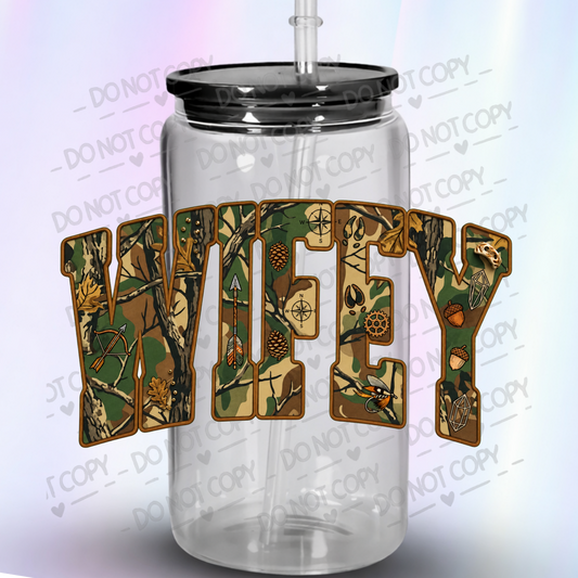 Camo Wifey Hunting Nature UV DTF Decal