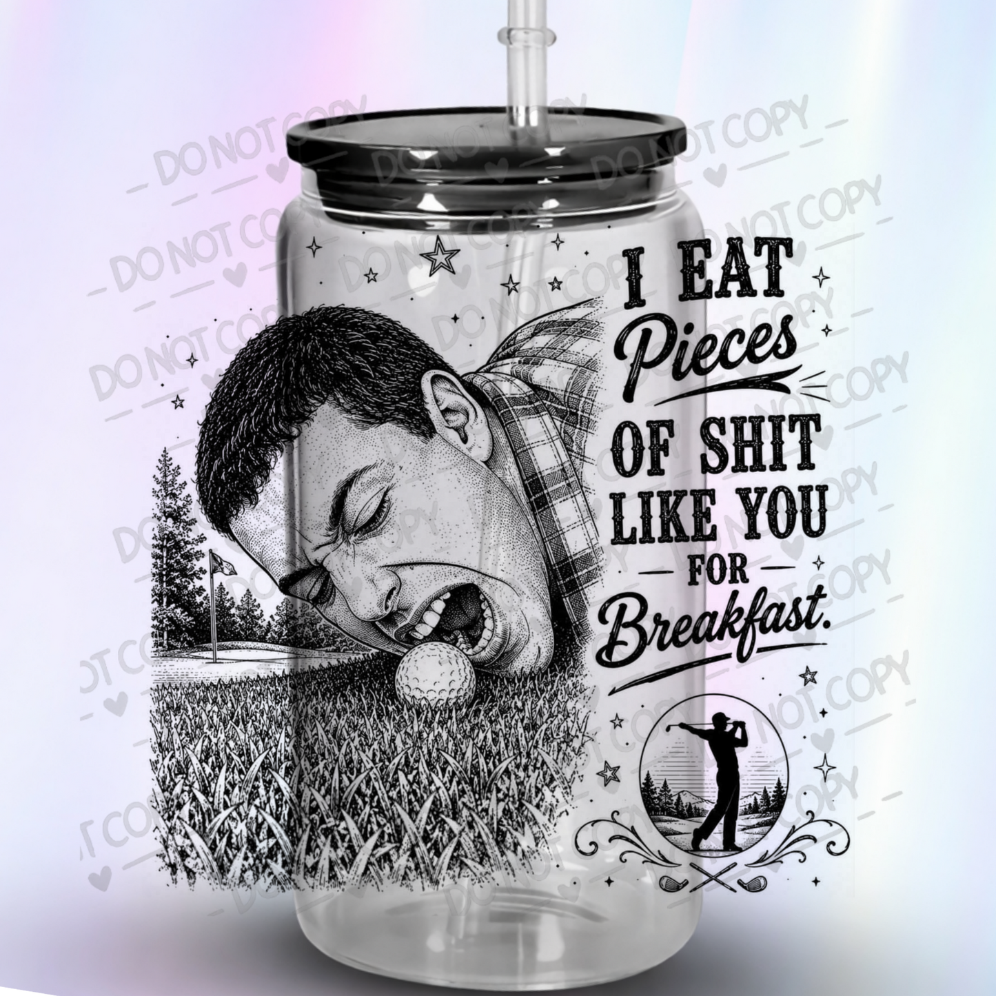 Happy Gilmore Golf Quote UV DTF Decal