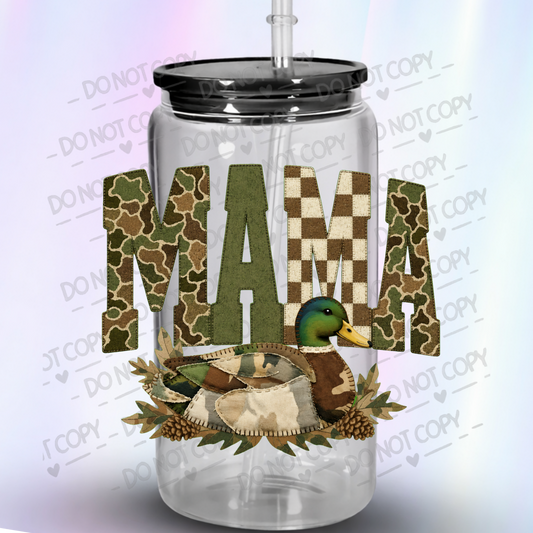 Camo Mama Mallard Duck UV DTF Decal