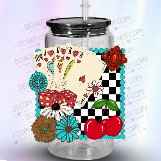 Royal Flush Lucky Charm Collage is a UV DTF Decal