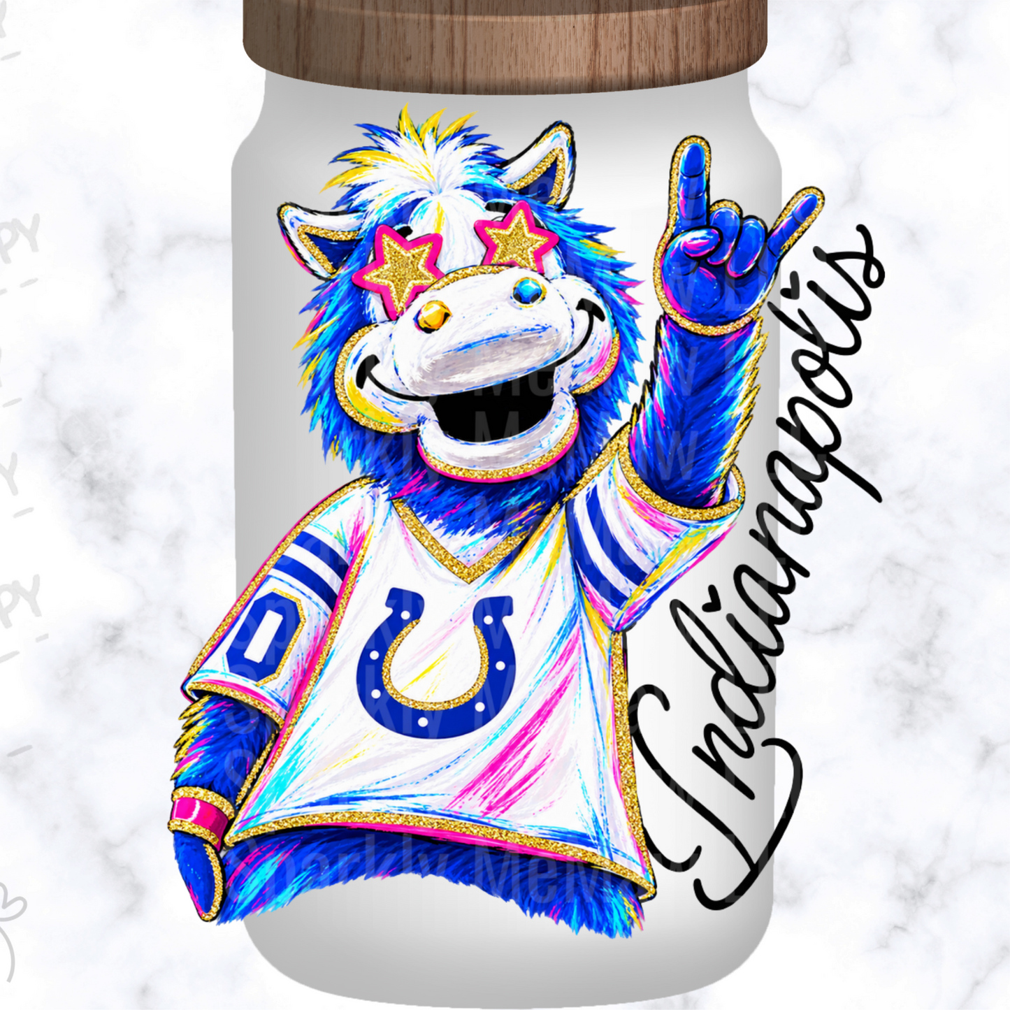 Indianapolis Colts Blue Mascot UV DTF Decal
