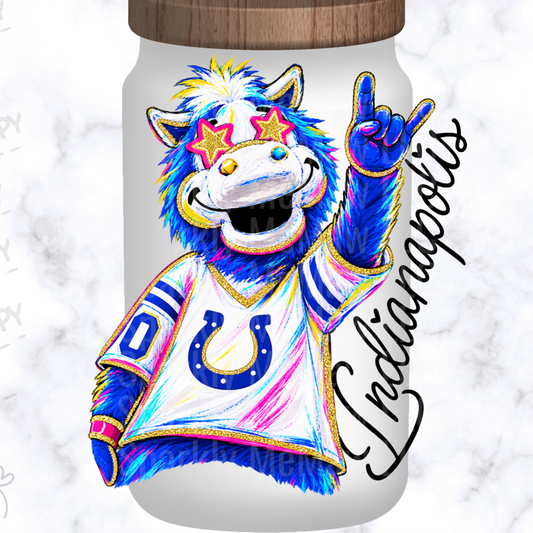 Indianapolis Colts Blue Mascot UV DTF Decal