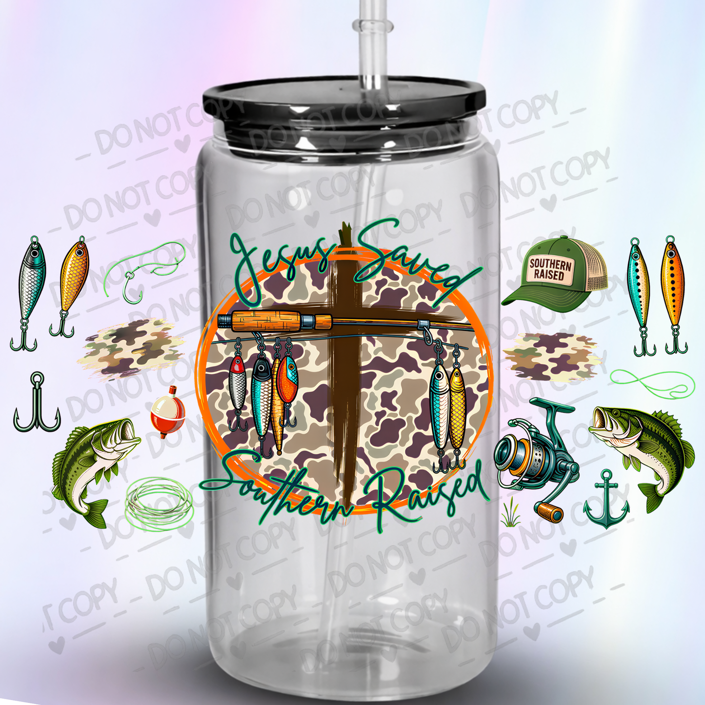 Jesus Saved 16 oz UV DTF Wrap