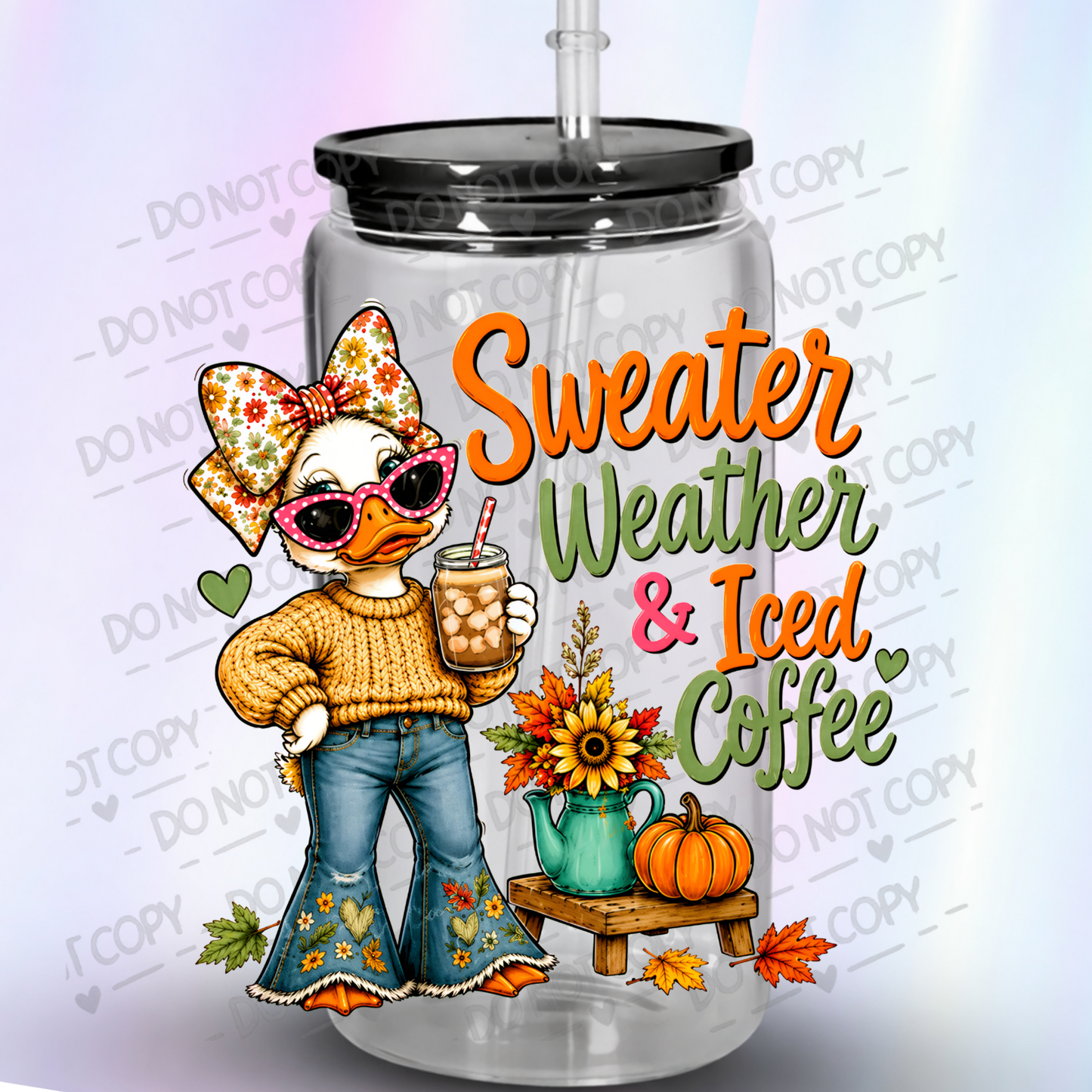 Sweater Weather Duck UV DTF Decal