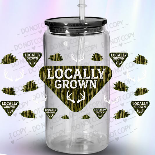 Locally Grown Camo Deer UV DTF 16 OZ WRAP