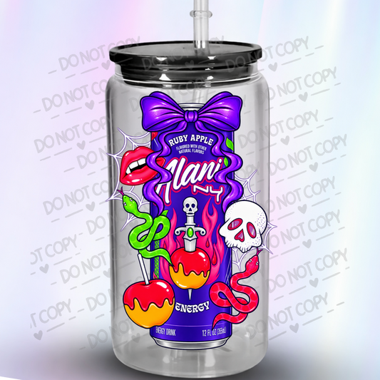 Alani Nu Ruby Apple Energy Can UV DTF Decal