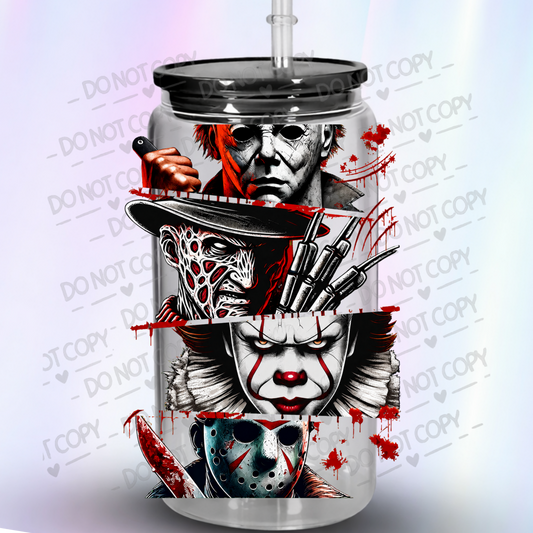Horror Icons Collage This is a UV DTF Decal