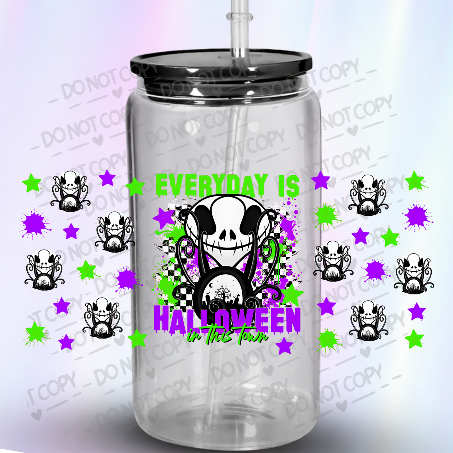 Everyday Is Halloween Town UV DTF Wrap