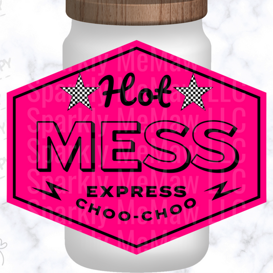 Hot Mess Express Choo-Choo UV DTF Decal