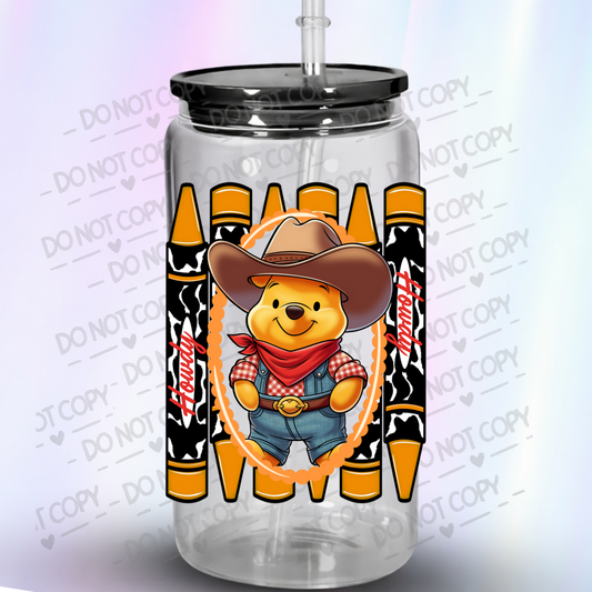 Cowboy P Howdy Crayons UV DTF Decal