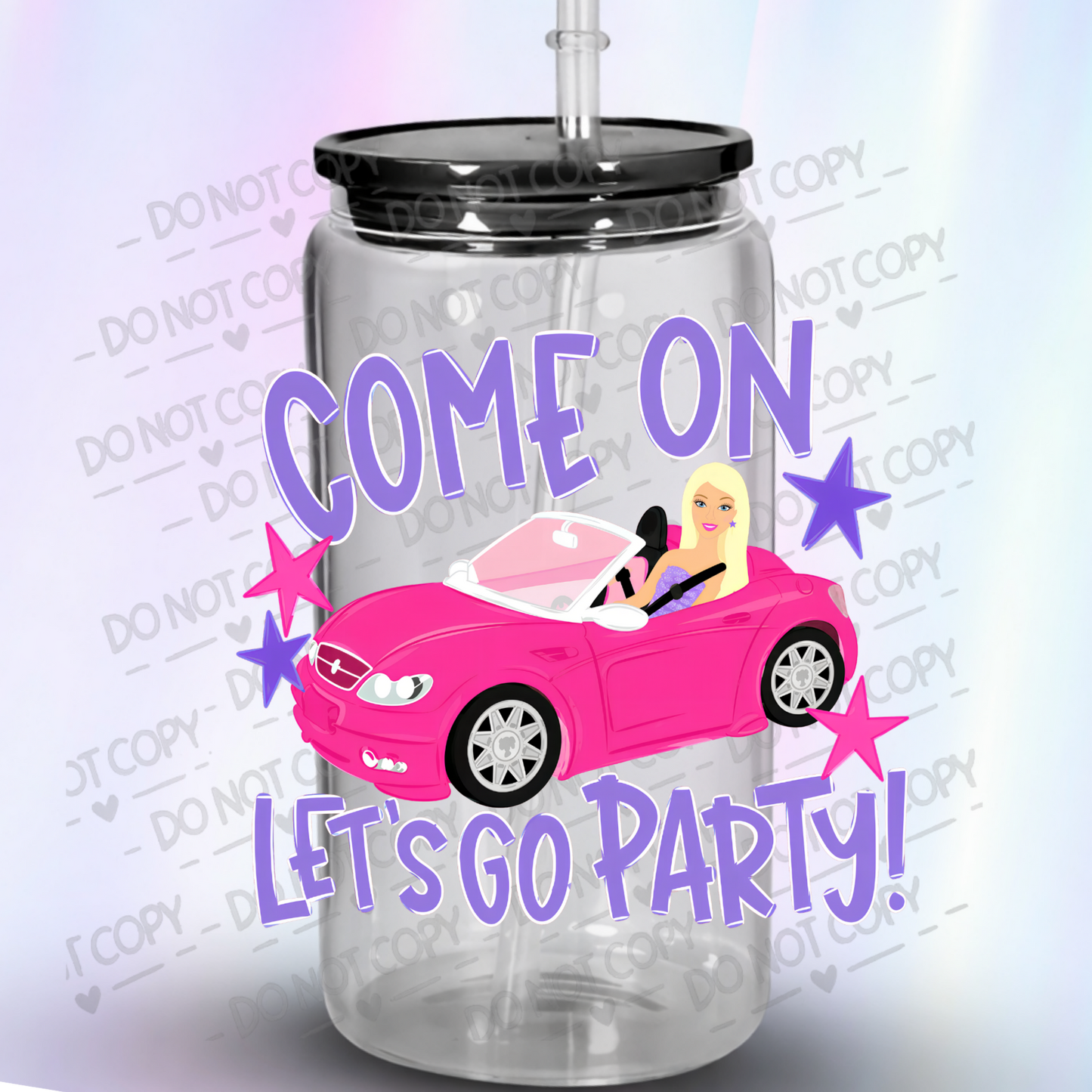 Barbie Come On Party UV DTF Decal