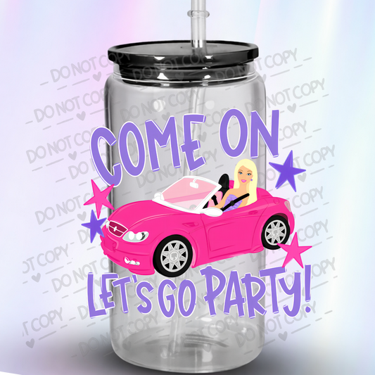 Barbie Come On Party UV DTF Decal