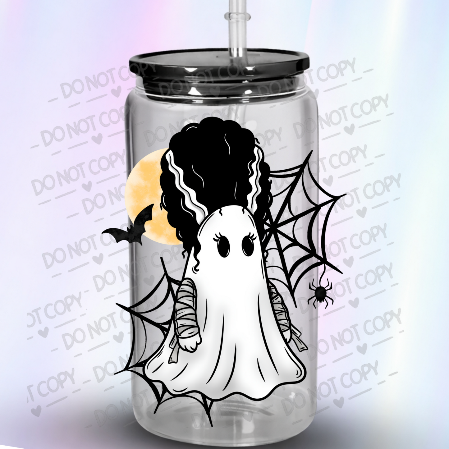 Bride of Frankenstein Ghost Halloween UV DTF Decal