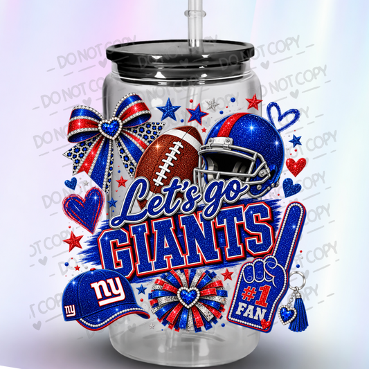 Let's Go Giants #1 Fan UV DTF Decal