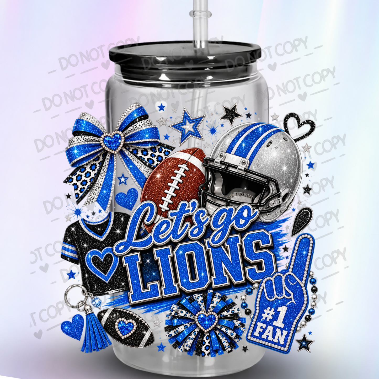 Let's Go Lions #1 Fan UV DTF Decal