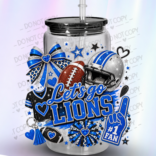 Let's Go Lions #1 Fan UV DTF Decal