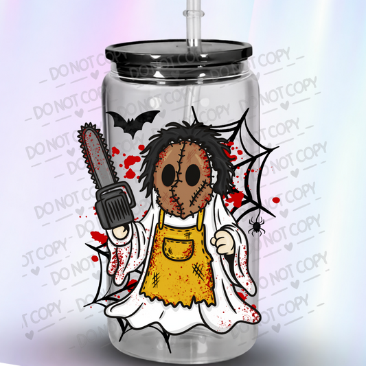 Leatherface Chibi Bloody Chainsaw Halloween UV DTF Decal