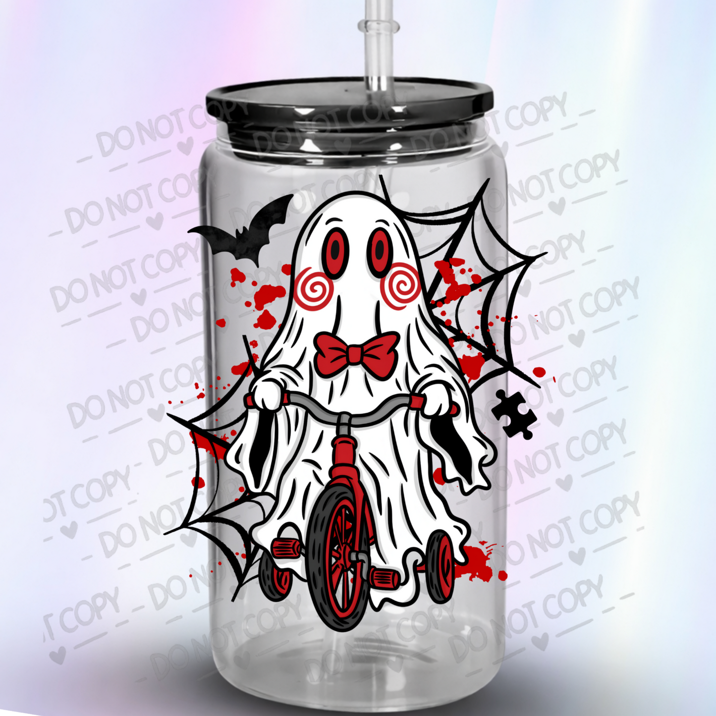 Saw Ghost Tricycle Halloween UV DTF Decal