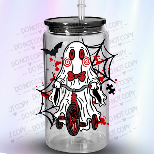 Saw Ghost Tricycle Halloween UV DTF Decal