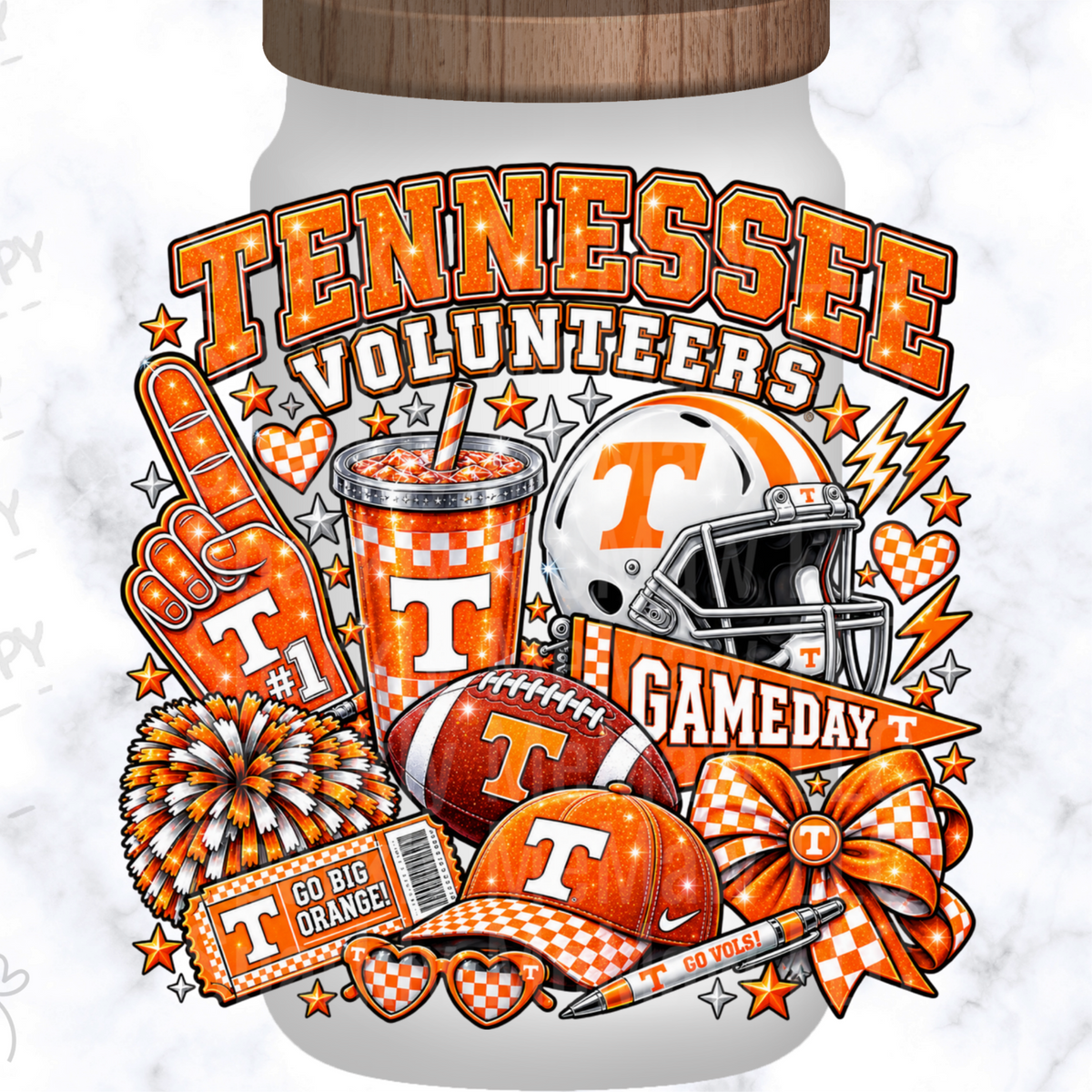 Tennessee Volunteers Gameday Collage UV DTF Decal
