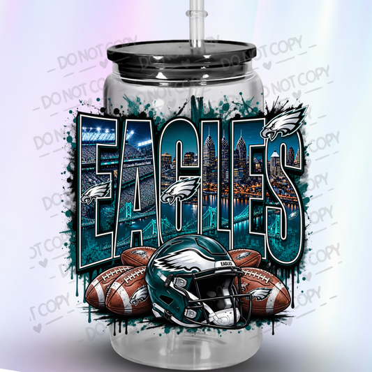 Philadelphia Eagles Midnight City UV DTF Decal